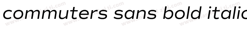 commuters sans bold italic字体转换